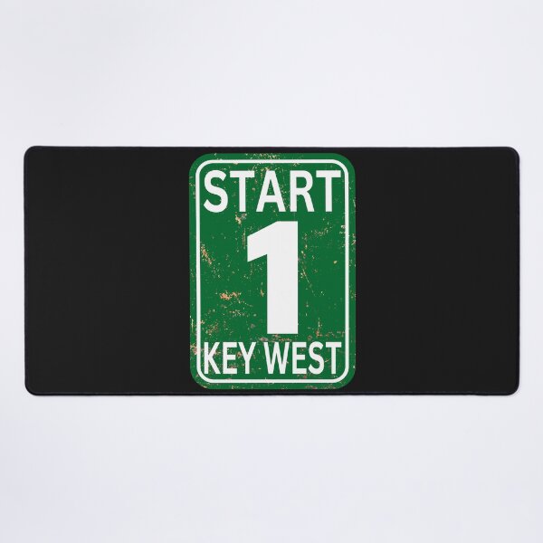 Item preview, Key west Mile One Rusted Road Sign Family Vacation Florida designed and sold by erozzz.