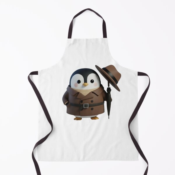 Item preview, POODY Trench – Cute Penguin in Classic Trench Coat (Classic Pose) designed and sold by HNstory.