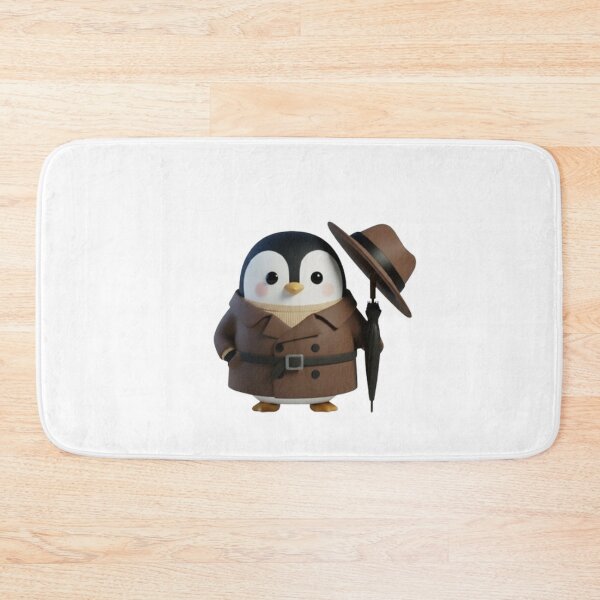 Item preview, POODY Trench – Cute Penguin in Classic Trench Coat (Classic Pose) designed and sold by HNstory.