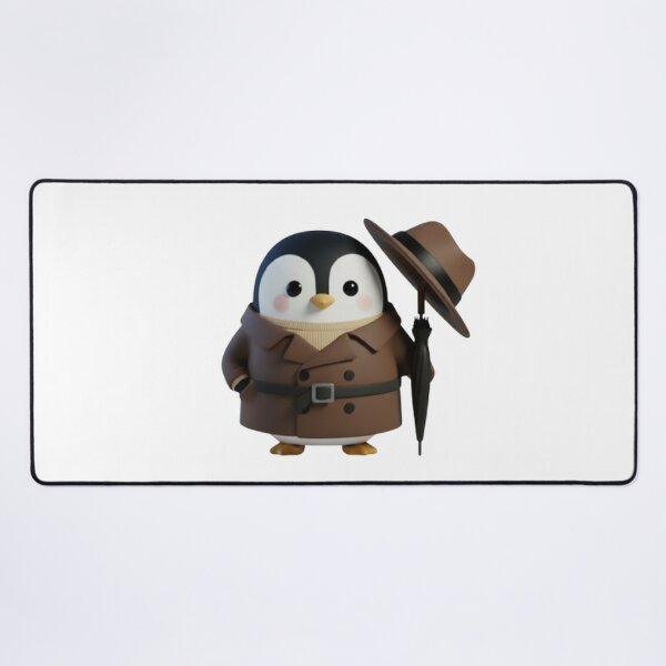 Item preview, POODY Trench – Cute Penguin in Classic Trench Coat (Classic Pose) designed and sold by HNstory.