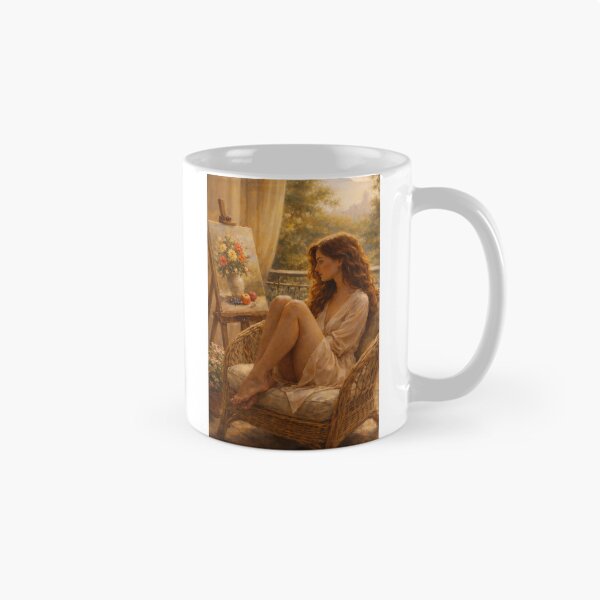 Item preview, Quiet Summer Hour – Warm Balcony Contemplation Art designed and sold by ggstcraft.