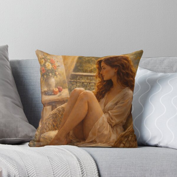 Item preview, Quiet Summer Hour – Warm Balcony Contemplation Art designed and sold by ggstcraft.