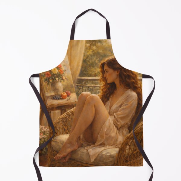 Item preview, Quiet Summer Hour – Warm Balcony Contemplation Art designed and sold by ggstcraft.