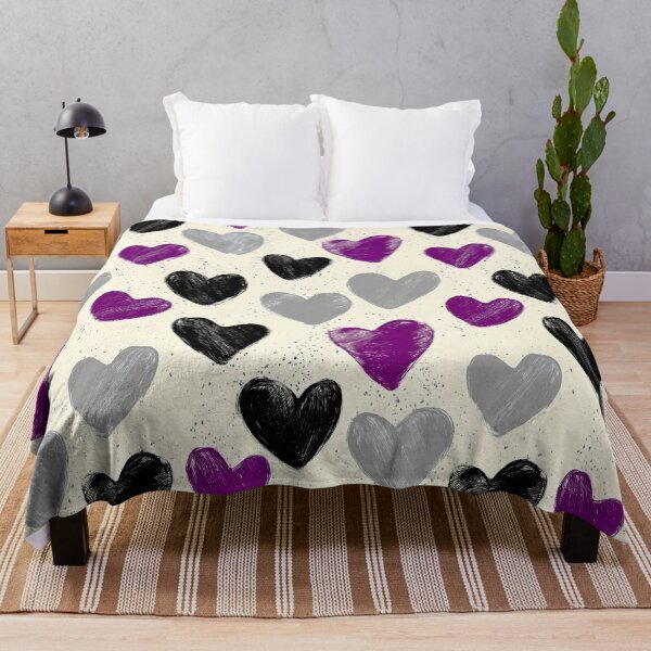 Item preview, Asexual Pride Heart Pattern - LGBTQ+ Valentine Aesthetic designed and sold by Cannaxes Studio.