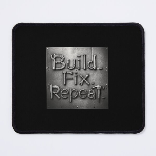 Item preview, Build Fix Repeat - Industrial Tool Typography designed and sold by MKreative Studio.