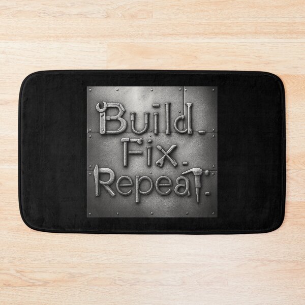 Item preview, Build Fix Repeat - Industrial Tool Typography designed and sold by MKreative Studio.