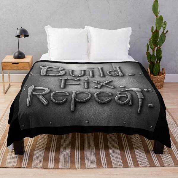 Item preview, Build Fix Repeat - Industrial Tool Typography designed and sold by MKreative Studio.