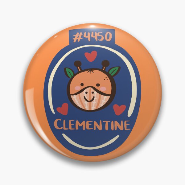 Item preview, Clementine Giraffe Fruit Produce Sticker designed and sold by Snoodle-Doodles.