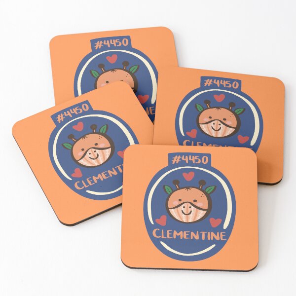 Item preview, Clementine Giraffe Fruit Produce Sticker designed and sold by Snoodle-Doodles.