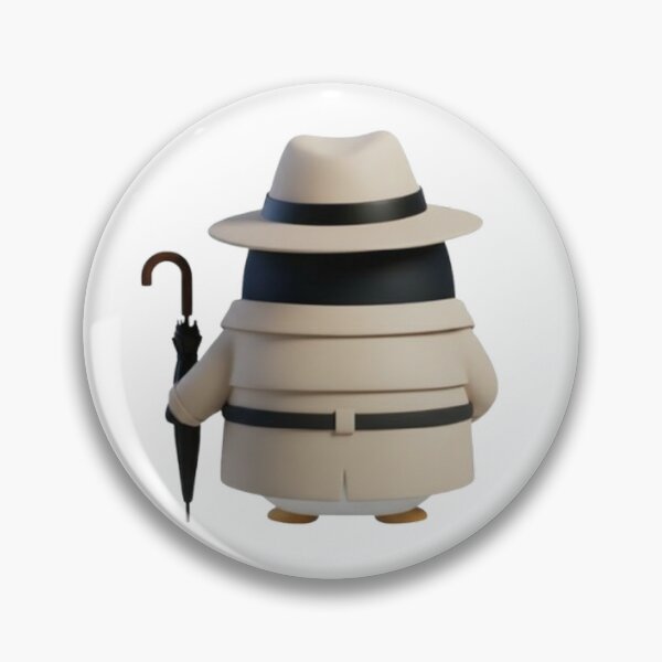 Item preview, POODY Trench – Cute Penguin in Classic Trench Coat (Back View) designed and sold by HNstory.