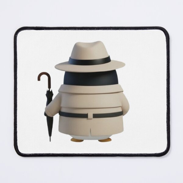 Item preview, POODY Trench – Cute Penguin in Classic Trench Coat (Back View) designed and sold by HNstory.