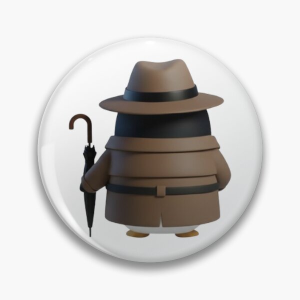 Item preview, POODY Trench – Cute Penguin in Classic Trench Coat (Back View) designed and sold by HNstory.