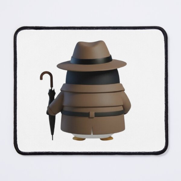 Item preview, POODY Trench – Cute Penguin in Classic Trench Coat (Back View) designed and sold by HNstory.