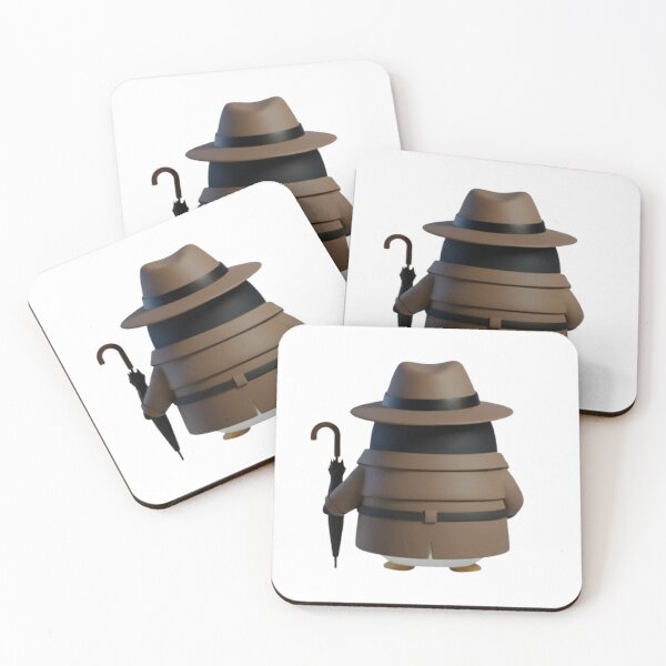 Item preview, POODY Trench – Cute Penguin in Classic Trench Coat (Back View) designed and sold by HNstory.