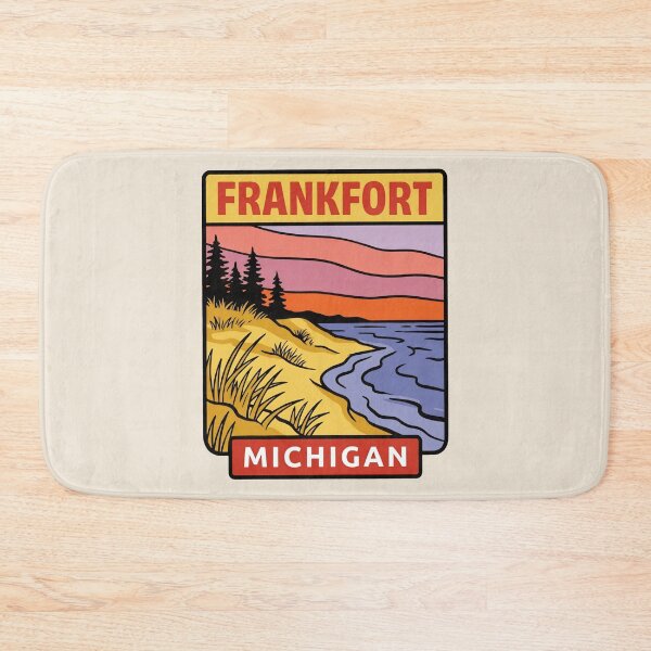 Item preview, Frankfort Michigan - Vintage Lake Michigan Sunset Design designed and sold by TheOldMittenIllustrated.