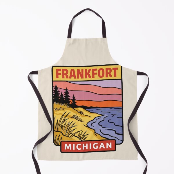 Item preview, Frankfort Michigan - Vintage Lake Michigan Sunset Design designed and sold by TheOldMittenIllustrated.
