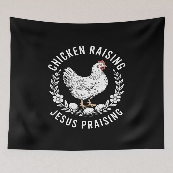 Item preview, Chicken Raising & Jesus Praising Flower Chicken Egg  designed and sold by MythWoot.