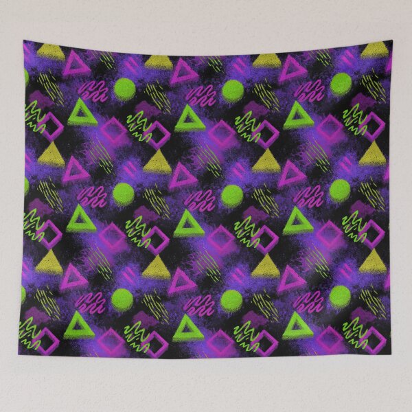 Item preview, Neon Memphis Geometric Pattern designed and sold by bubblegoth.