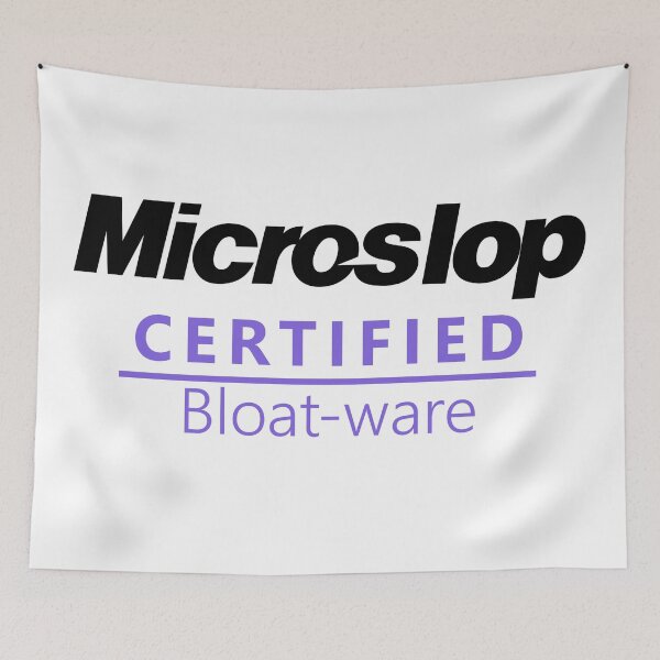 Item preview, Microslop certified bloatware logo designed and sold by Yotis 1.