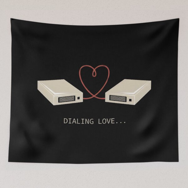 Item preview, Dialing Love Retro Tech Modem Aesthetic Art designed and sold by SplashTastic.