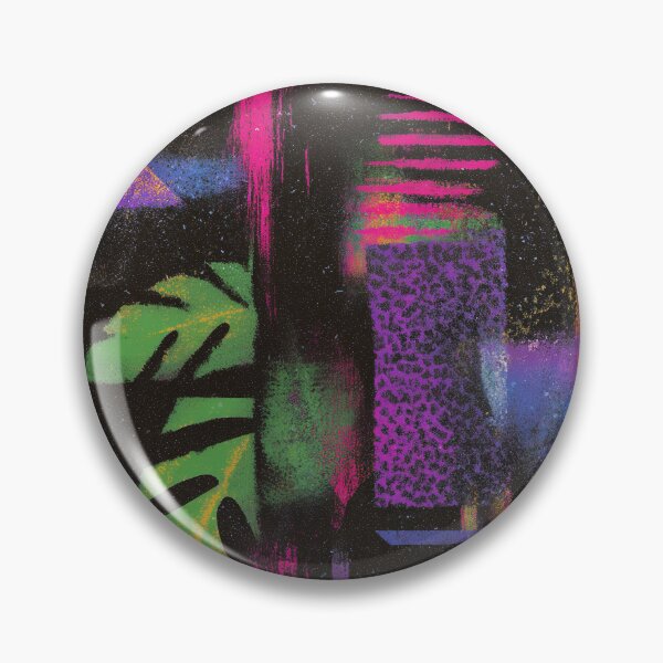 Item preview, Neon Tropical Grunge Collage Pattern designed and sold by bubblegoth.