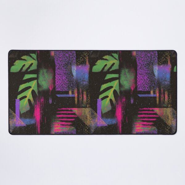 Item preview, Neon Tropical Grunge Collage Pattern designed and sold by bubblegoth.