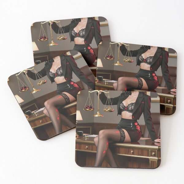 Item preview, Mujer con traje negro y balanza designed and sold by CathryneDelamort.