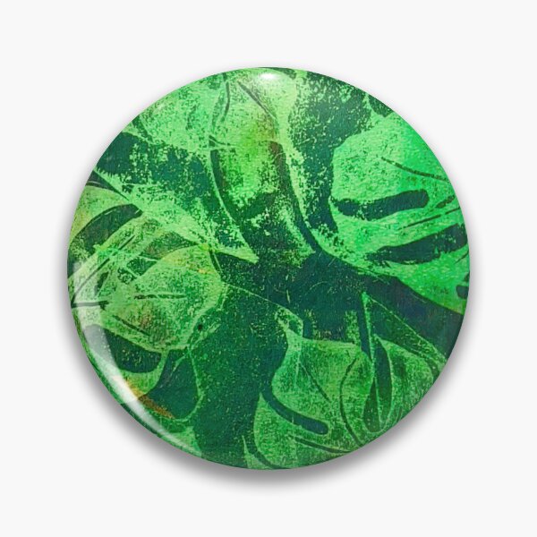 Item preview, Botanical GelliPrint - Monstera leaves in green designed and sold by TreeCreek Art.