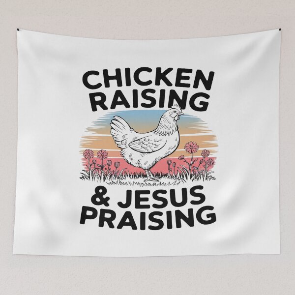 Item preview, Chicken Raising & Jesus Praising Men Women1  designed and sold by MythWoot.
