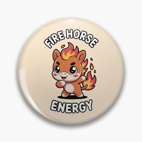 Item preview, Fire Horse Energy – Cute Kawaii Flame Horse Illustration designed and sold by NaturEdeN.