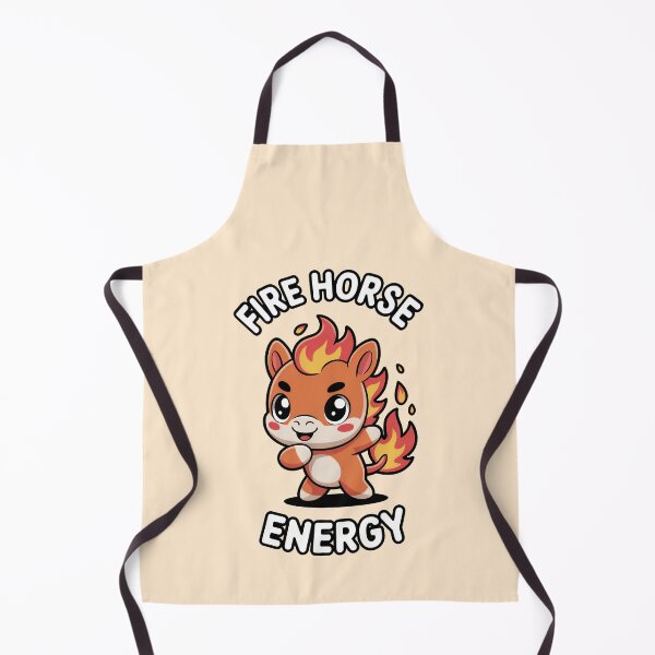 Item preview, Fire Horse Energy – Cute Kawaii Flame Horse Illustration designed and sold by NaturEdeN.