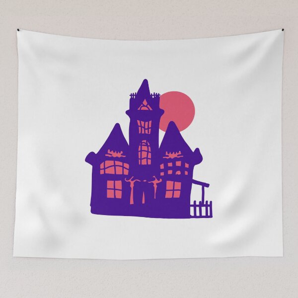 Item preview, Haunted House Silhouette Halloween Art designed and sold by Horrify.