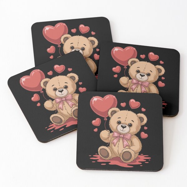 Item preview, Teddy Bear with Heart Balloons designed and sold by jkrphoto.