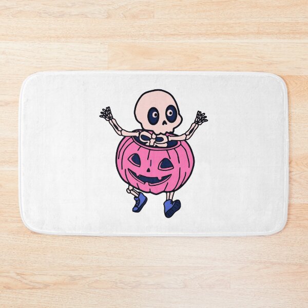 Item preview, Cute Skeleton in Pumpkin Halloween Illustration designed and sold by Horrify.
