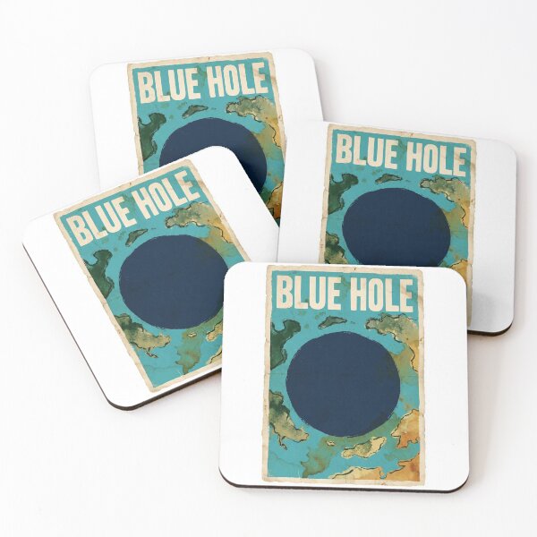 Item preview, Great Blue Hole Belize Vintage Poster – Ocean Travel Wall Art designed and sold by MiszungART.