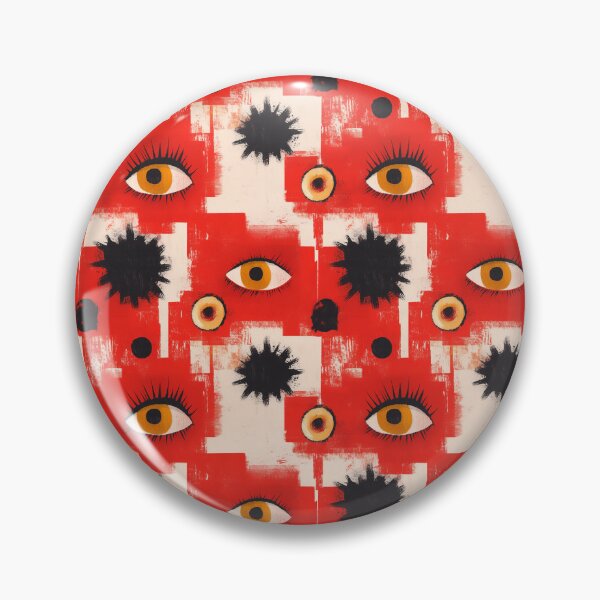 Item preview, Red Grunge Evil Eye Collage Pattern designed and sold by bubblegoth.