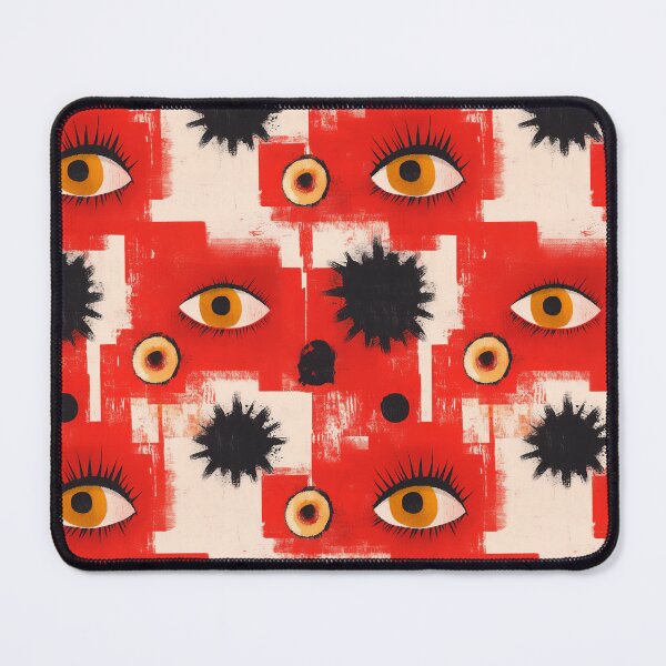 Item preview, Red Grunge Evil Eye Collage Pattern designed and sold by bubblegoth.