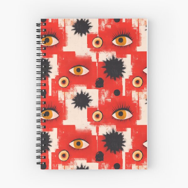 Item preview, Red Grunge Evil Eye Collage Pattern designed and sold by bubblegoth.