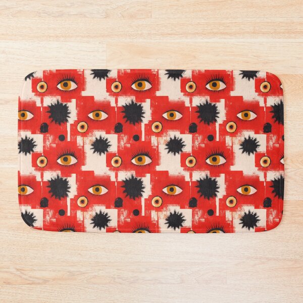 Item preview, Red Grunge Evil Eye Collage Pattern designed and sold by bubblegoth.