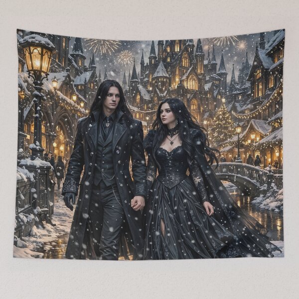 Item preview, Dark silhouettes in an enchanted city (second version) designed and sold by KunstGeist.