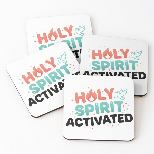 Item preview, Holy Spirit Activated – Elegant Script Typography with Subtle Flame Icon designed and sold by Sinfulchicken.