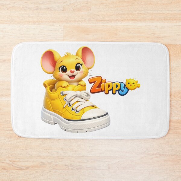 Item preview, Zippy Yellow Mouse Sneaker Mascot Graphic Tee designed and sold by Zippy Creation.