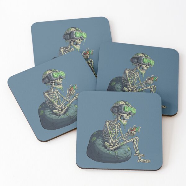 Item preview, Pixel Bones: VR Gaming Skeleton Kid designed and sold by unthinkabletees.