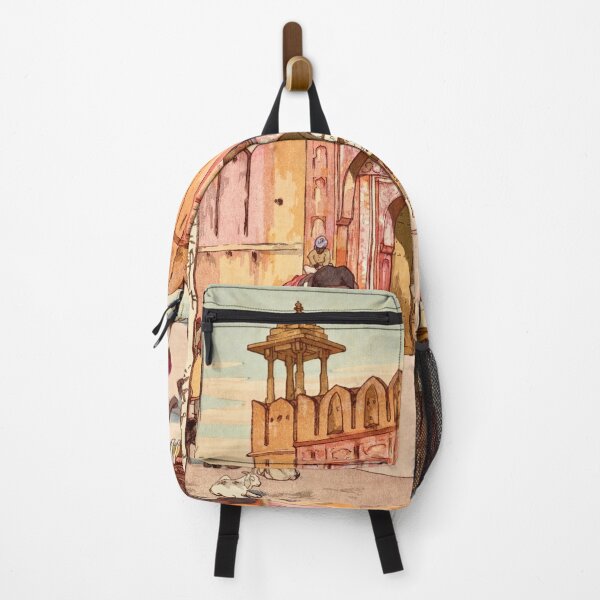 Item preview, Hiroshi Yoshida Woodblock Print | Jantar Mantar Gate Jaipur | Japanese & Western Art | Vibrant India Scene | Pink City Architecture designed and sold by artofuniverse.