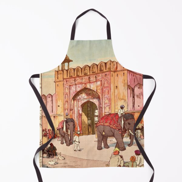 Item preview, Hiroshi Yoshida Woodblock Print | Jantar Mantar Gate Jaipur | Japanese & Western Art | Vibrant India Scene | Pink City Architecture designed and sold by artofuniverse.
