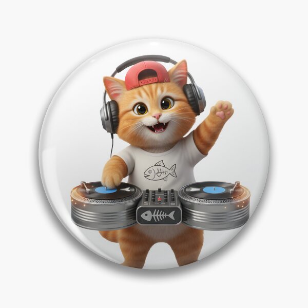 Item preview, DJ Cat Spinning Fish Records designed and sold by The Creature Concept.