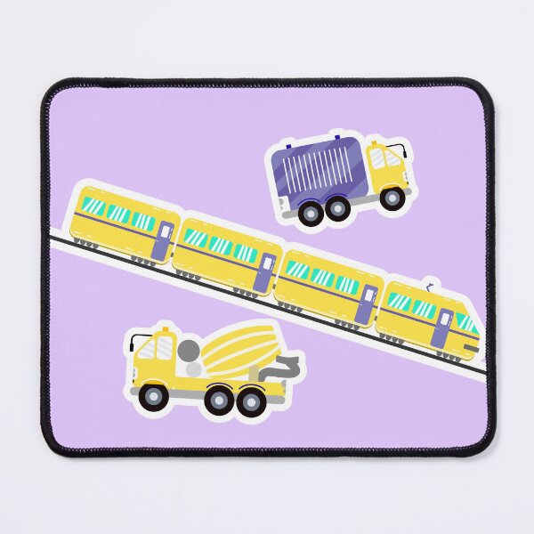 Item preview, cute yellow and purple vehicles designed and sold by steekeets.