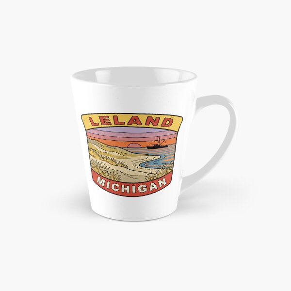 Item preview, Leland Michigan - Vintage Lake Michigan Sunset Design designed and sold by TheOldMittenIllustrated.