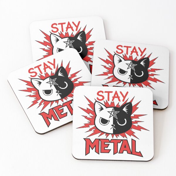 Item preview, Stay Metal Cat – Hardcore Metal Cat Graphic with Punk Attitude designed and sold by GiftsCreek.