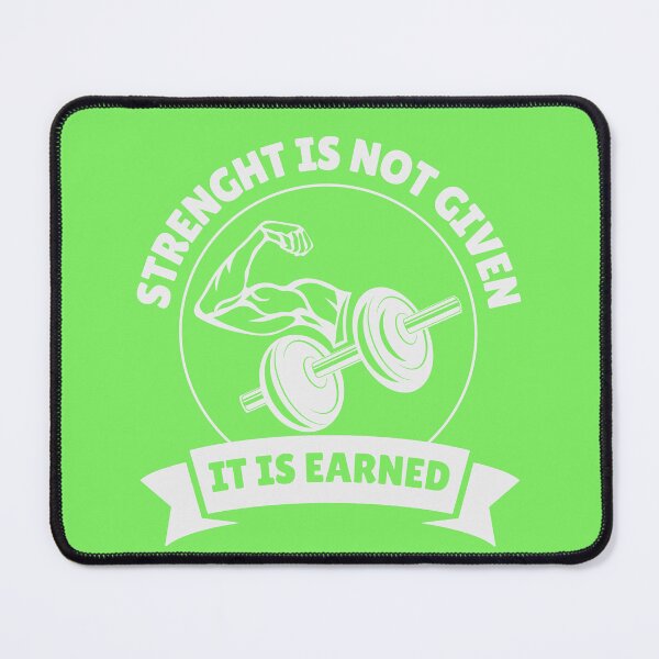 Item preview, Strength Is Not Given It Is Earned Motivational Gym Quote designed and sold by Abaseen.